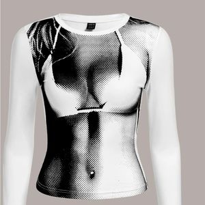 ICON 3D Body Print Crop Tee